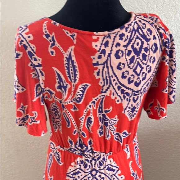 Anthropologie Correia Flutter Sleeve Toe Nexk Paisley Maxi Dress 0139 - Picture 6 of 8